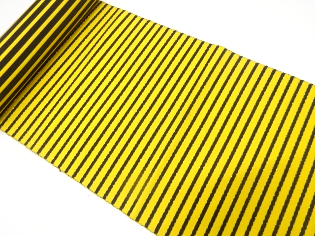 JAPANESE KIMONO / ANTIQUE BOLT FOR HASSUN OBI / WOVEN STRIPE